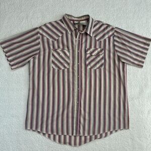 Vintage Express Rider Western Striped Snapped Button Shirt – Cowboy Style